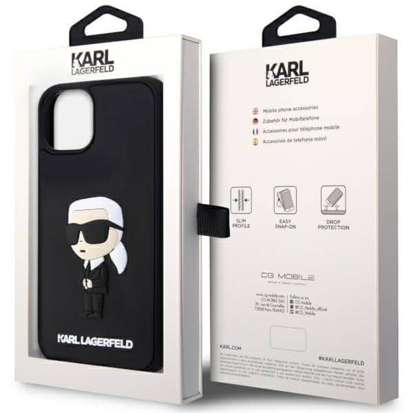 Karl Lagerfeld Rubber Ikonik 3D - θήκη για Apple iPhone 14 Plus - Μαύρο - Image 8