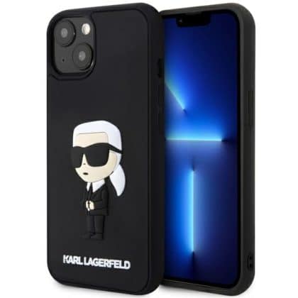 Karl Lagerfeld Rubber Ikonik 3D - θήκη για Apple iPhone 14 Plus - Μαύρο