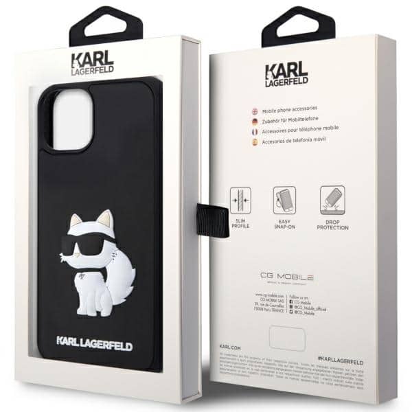 Karl Lagerfeld Rubber Choupette 3D - θήκη για Apple iPhone 14 Plus - Μαύρο - Image 8