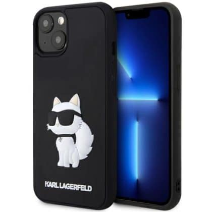 Karl Lagerfeld Rubber Choupette 3D - θήκη για Apple iPhone 14 Plus - Μαύρο