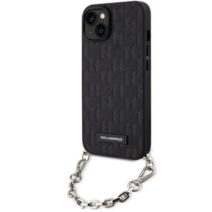 Karl Lagerfeld Saffiano Monogram - θήκη για Apple iPhone 14 / 15 13 - Μαύρο