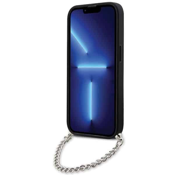 Karl Lagerfeld Saffiano Monogram Chain - θήκη για Apple iPhone 14 Pro - Μαύρο - Image 4