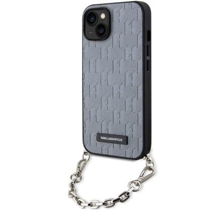 Karl Lagerfeld Saffiano Monogram Chain - θήκη για Apple iPhone 14 - Διάφανο