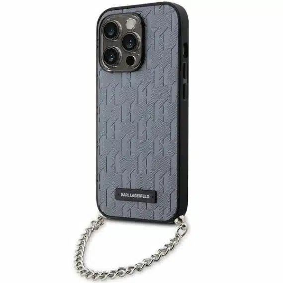 Karl Lagerfeld Saffiano Monogram Chain - θήκη για Apple iPhone 14 Pro Max - Διάφανο
