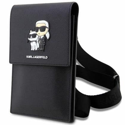 Karl Lagerfeld Τσάντα KLWBSAKCPMK μαύρη/black Saffiano Karl & Choupette