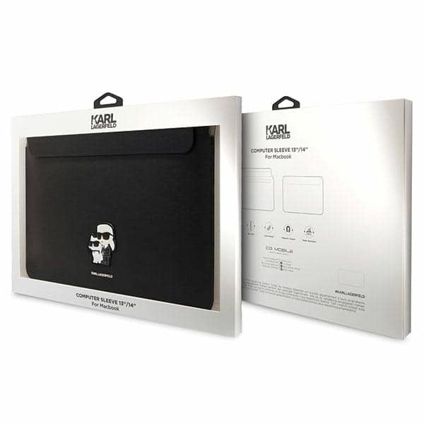 Karl Lagerfeld Θήκη KLCS14SAKCPMK 14" μαύρο Saffiano Karl&Choupette - Image 4