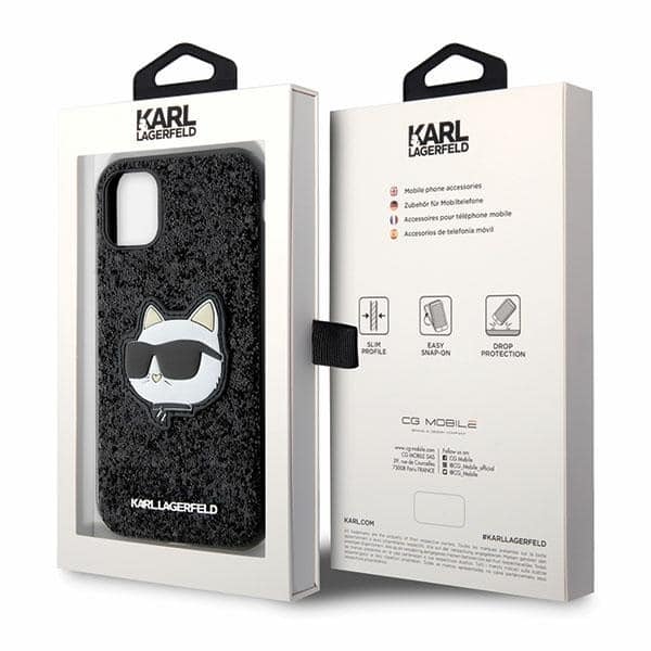 Karl Lagerfeld Glitter Choupette - θήκη για Apple iPhone 11 / XR - Μαύρο - Image 8