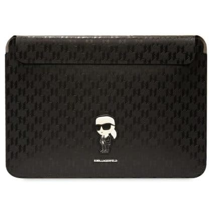 Karl Lagerfeld Θήκη KLCS16SAKHPKK 16" μαύρη/black Saffiano Monogram Ikonik