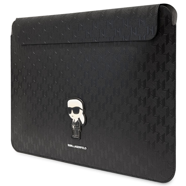 Karl Lagerfeld Θήκη KLCS16SAKHPKK 16" μαύρη/black Saffiano Monogram Ikonik - Image 2