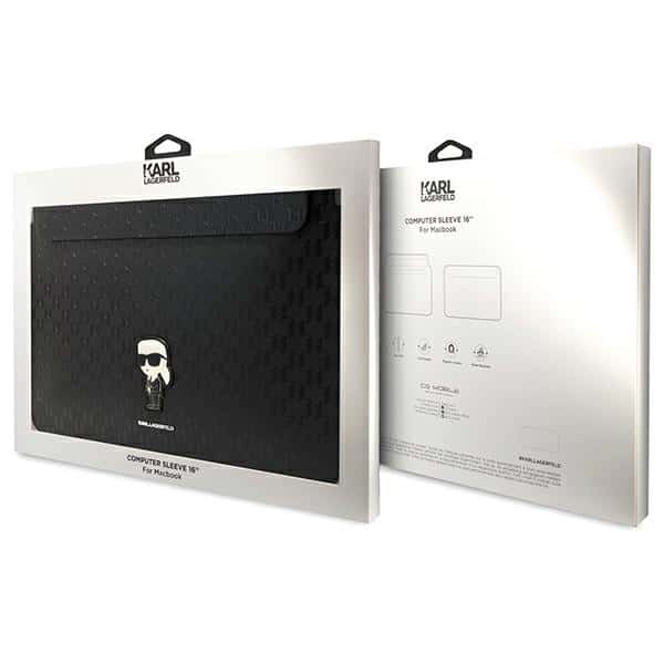 Karl Lagerfeld Θήκη KLCS16SAKHPKK 16" μαύρη/black Saffiano Monogram Ikonik - Image 4