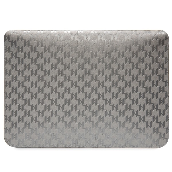 Karl Lagerfeld Θήκη KLCS14SAKHPKG 14" ασημί Saffiano Monogram Ikonik - Image 3