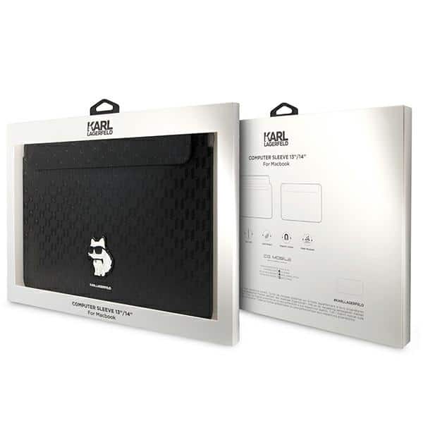 Karl Lagerfeld Θήκη KLCS14SAKHPCK 14" μαύρη/black Saffiano Monogram Choupette - Image 4