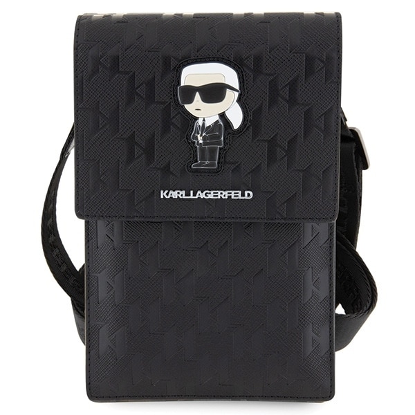 Karl Lagerfeld Τσάντα KLWBSAKHPKK μαύρη/black Saffiano Monogram Ikonik - Image 2
