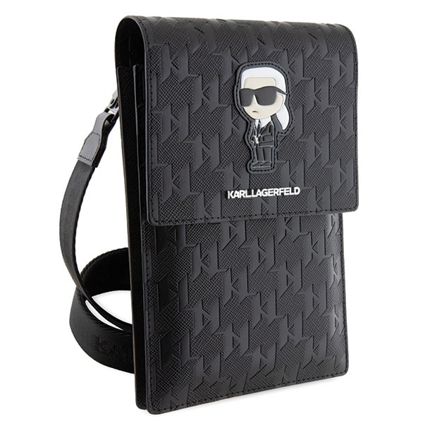 Karl Lagerfeld Τσάντα KLWBSAKHPKK μαύρη/black Saffiano Monogram Ikonik - Image 3