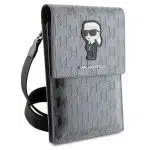 Karl Lagerfeld Τσάντα KLWBSAKHPKG ασημί Saffiano Monogram Ikonik - Image 3