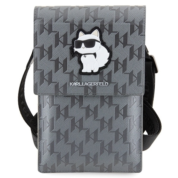 Karl Lagerfeld Τσάντα KLWBSAKHPCG ασημί Saffiano Monogram Choupette - Image 2