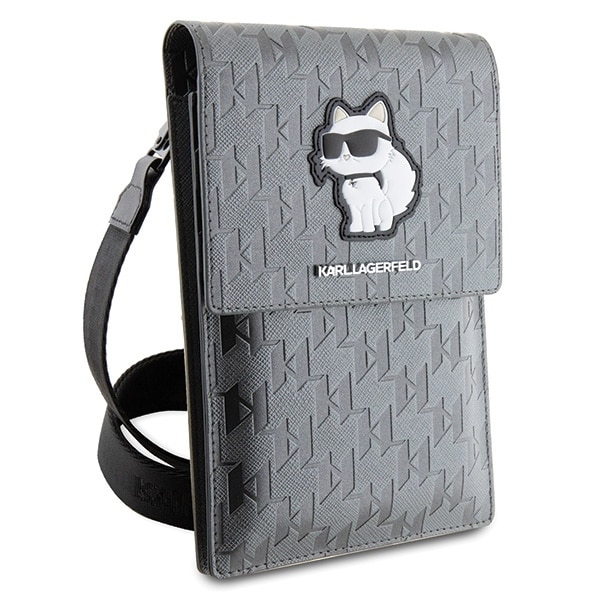 Karl Lagerfeld Τσάντα KLWBSAKHPCG ασημί Saffiano Monogram Choupette - Image 3