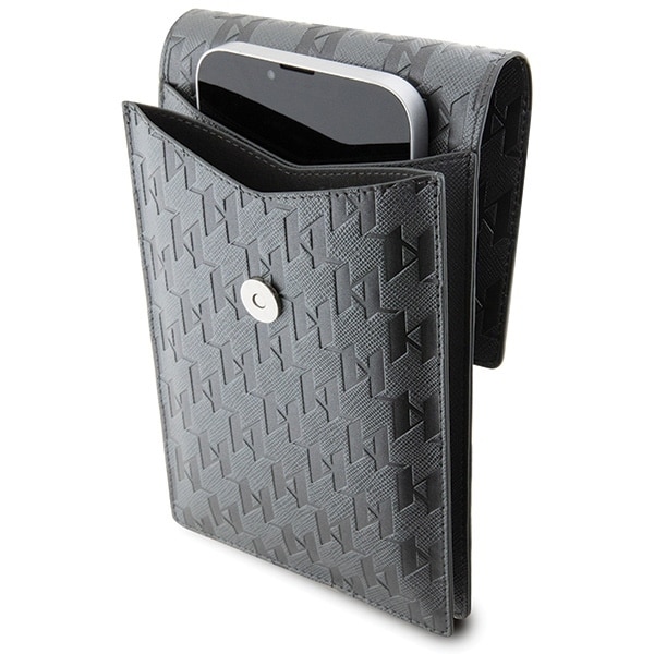 Karl Lagerfeld Τσάντα KLWBSAKHPCG ασημί Saffiano Monogram Choupette - Image 4