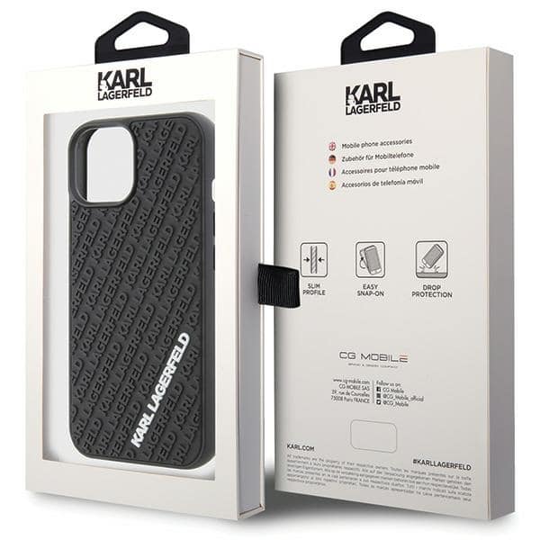 Karl Lagerfeld 3D Rubber Multi Logo - θήκη για Apple iPhone 15 - Μαύρο - Image 8