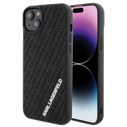 Karl Lagerfeld 3D Rubber Multi Logo - θήκη για Apple iPhone 15 Plus - Μαύρο