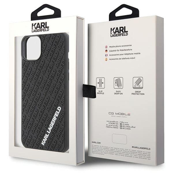 Karl Lagerfeld 3D Rubber Multi Logo - θήκη για Apple iPhone 15 Plus - Μαύρο - Image 8