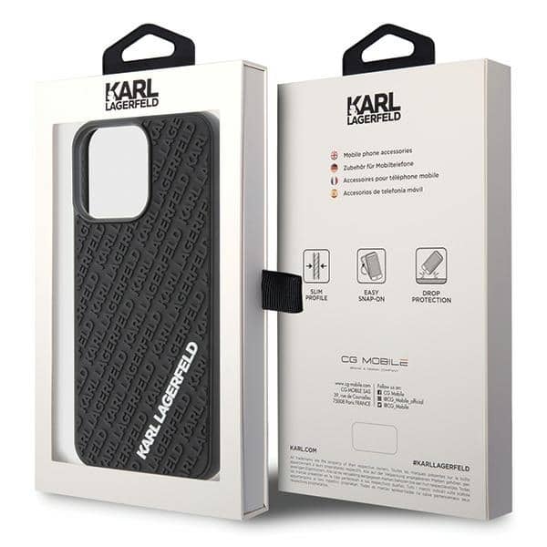 Karl Lagerfeld 3D Rubber Multi Logo - θήκη για Apple iPhone 15 Pro Max - Μαύρο - Image 8