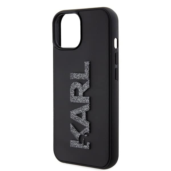 Karl Lagerfeld 3D Rubber Glitter Logo - θήκη για Apple iPhone 15 - Μαύρο - Image 6