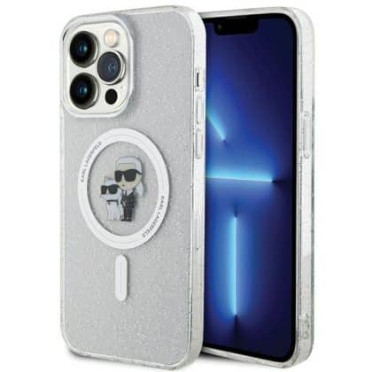 Karl Lagerfeld Karl&Choupette Glitter Magsafe - θήκη για Apple iPhone 15 Pro Max - Διάφανο