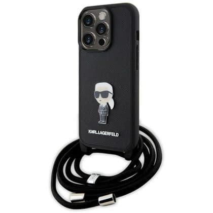 Karl Lagerfeld Crossbody Saffiano - θήκη για Apple iPhone 15 Pro - Μαύρο