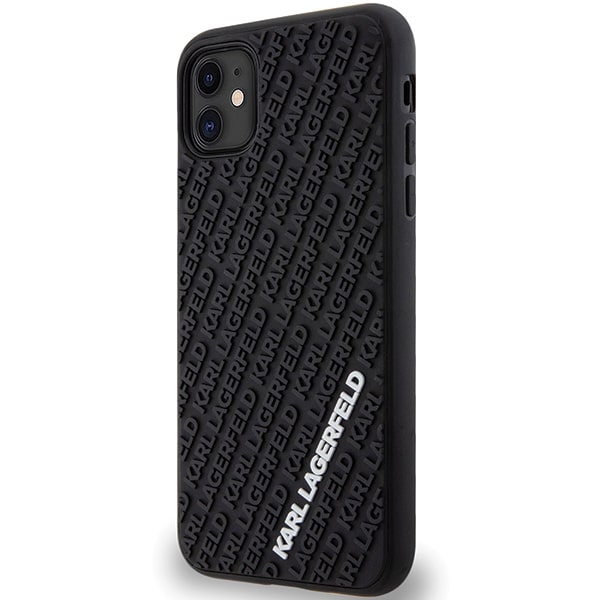 Karl Lagerfeld 3D Rubber Multi Logo - θήκη για Apple iPhone 11 - Μαύρο - Image 2