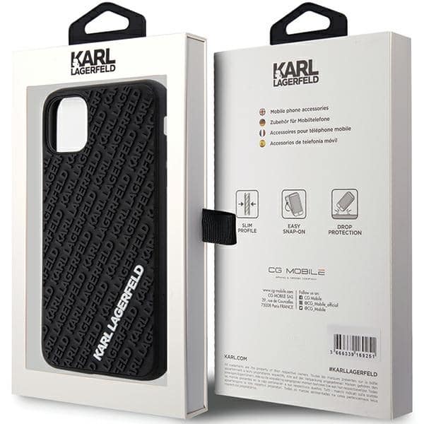 Karl Lagerfeld 3D Rubber Multi Logo - θήκη για Apple iPhone 11 - Μαύρο - Image 8