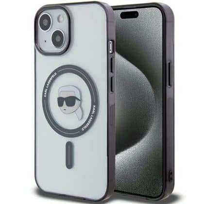 Karl Lagerfeld IML Karl`s Head MagSafe - θήκη για Apple iPhone 15 Plus - Διάφανο