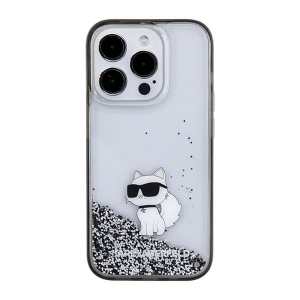 Karl Lagerfeld Liquid Glitter Choupette - Apple iPhone 15 Pro - Διάφανο - Image 3