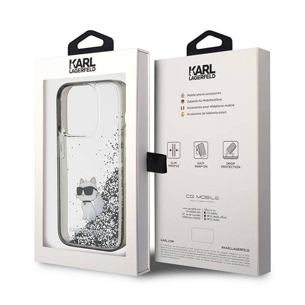 Karl Lagerfeld Liquid Glitter Choupette - θήκη για Apple iPhone 15 Pro Max - Διάφανο - Image 8