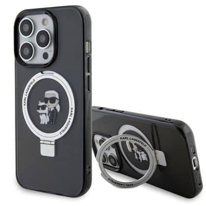 Karl Lagerfeld Ring Stand Karl&Choupette Magsafe - θήκη για Apple iPhone 13 Pro - Μαύρο