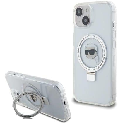 Karl Lagerfeld Ring Stand Karl Head MagSafe - θήκη για Apple iPhone 15 / 14 13 - Λευκό