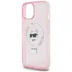 Karl Lagerfeld Ring Stand Choupette Head MagSafe - θήκη για Apple iPhone 15 - Ροζ - Image 6