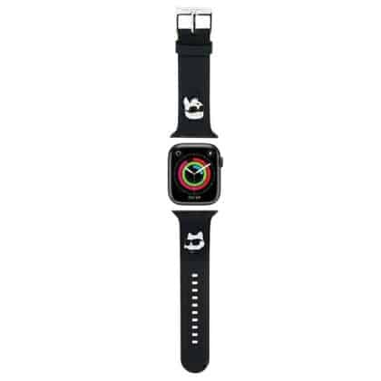 Karl Lagerfeld 3D Rubber Karl&Choupette - θήκη για Apple Watch 38mm (1st gen) / 40mm 41mm - Μαύρο