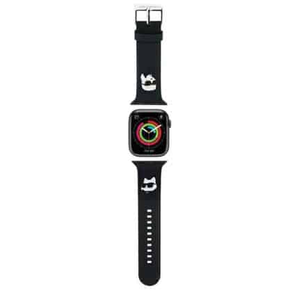 Karl Lagerfeld 3D Rubber Karl&Choupette - θήκη για Apple Watch 42mm (1st gen) / 44mm 45mm 49mm - Μαύρο
