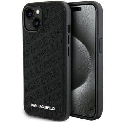 Karl Lagerfeld Quilted K Pattern - θήκη για Apple iPhone 15 Plus / 14 - Μαύρο