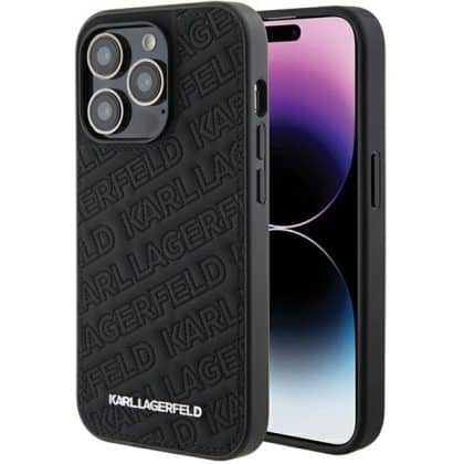 Karl Lagerfeld Quilted K Pattern - θήκη για Apple iPhone 15 Pro - Μαύρο