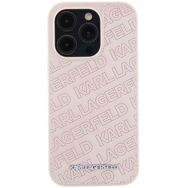 Karl Lagerfeld Quilted K Pattern - Apple iPhone 15 Pro - Ροζ - Image 3