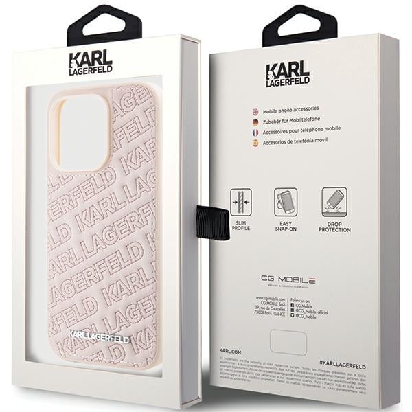 Karl Lagerfeld Quilted K Pattern - θήκη για Apple iPhone 15 Pro Max - Ροζ - Image 8