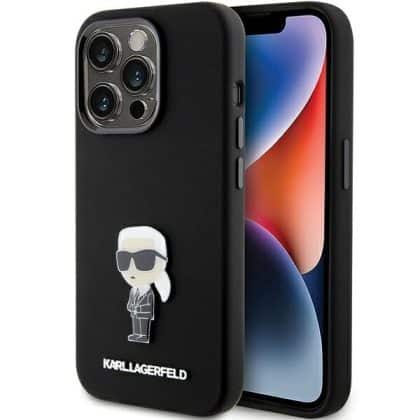 Karl Lagerfeld Silicone Ikonik - θήκη για Apple iPhone 15 Pro - Μαύρο