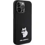 Karl Lagerfeld Silicone Choupette Metal Pin - θήκη για Apple iPhone 15 Pro Max - Μαύρο - Image 4