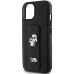 Karl Lagerfeld Gripstand Saffiano Karl&Choupette Pins - θήκη για Apple iPhone 15 Plus - Μαύρο - Image 6
