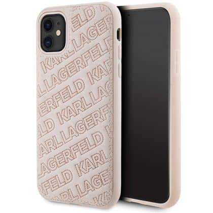 Karl Lagerfeld Quilted K Pattern - θήκη για Apple iPhone 11 / XR - Ροζ