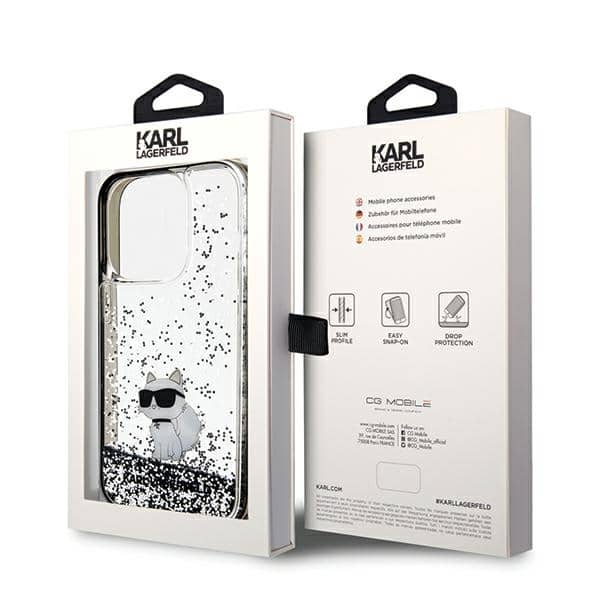 Karl Lagerfeld Liquid Glitter Choupette - θήκη για Apple iPhone 14 Pro - Διάφανο - Image 8