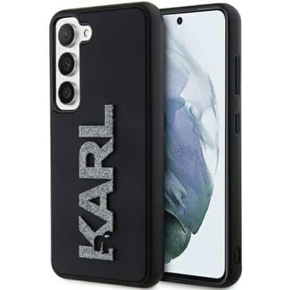 Karl Lagerfeld 3D Rubber Glitter Logo - θήκη για Samsung Galaxy S23 - Μαύρο