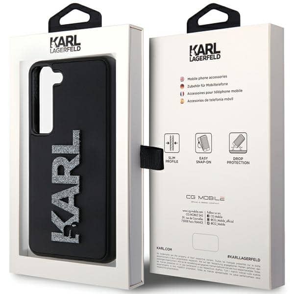Karl Lagerfeld 3D Rubber Glitter Logo - θήκη για Samsung Galaxy S23 - Μαύρο - Image 8